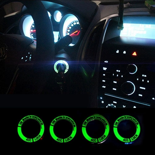 Fluorescent Aluminum Alloy Ignition Key Ring, Inside Diameter: 3.4cm