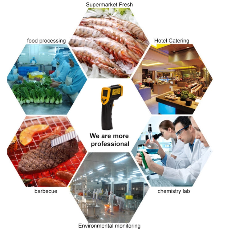 Infrared Thermometer, Temperature Range: -50 - 380 Degrees Celsius (D:S = 12:1), Infrared Thermometers