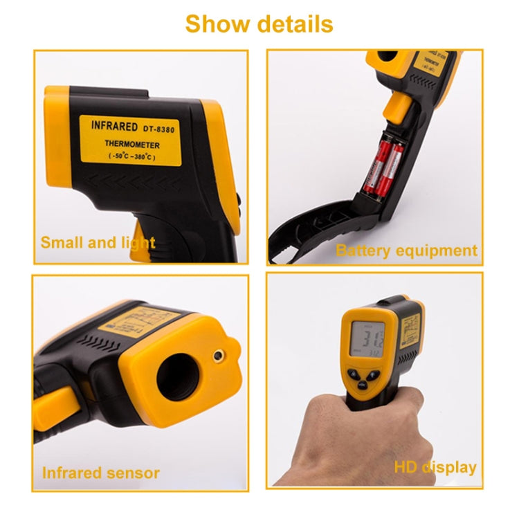 Infrared Thermometer, Temperature Range: -50 - 380 Degrees Celsius (D:S = 12:1), Infrared Thermometers