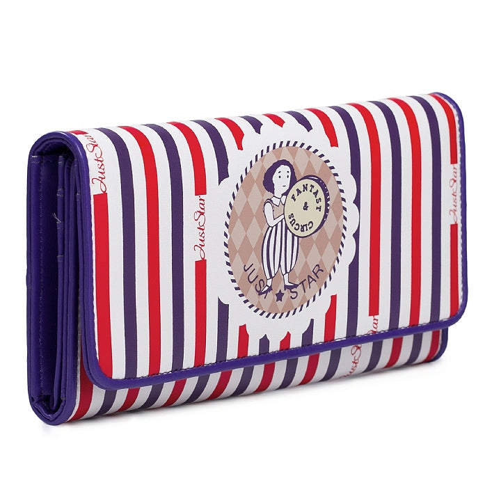 Just Star 3-fold Dreamlike Pattern Printing Long Wallet, 3-fold Wallet