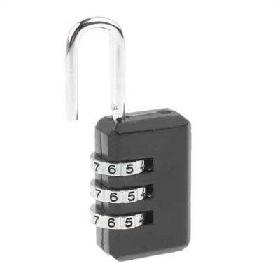 3 Digit Resettable Combination Security Travel Lock, 3 Digit ResettableLock