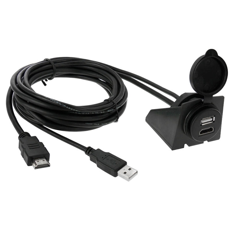 USB 2.0 & HDMI (Type-A) Male to Female Extension Cable, Length: 2m, USB 2.0 & HDMI (Type-A) Male to Female