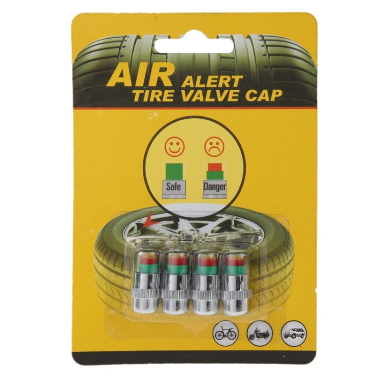 4 PCS 2.4 Bar Tire Pressure Detection Screw Cap, Tire Pressure Detection Screw Cap