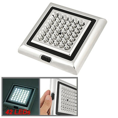 High Power Car Indoor 42 LED 3 Sections Switch Lamp Light, DC 12V（White Light), 42 LEDs