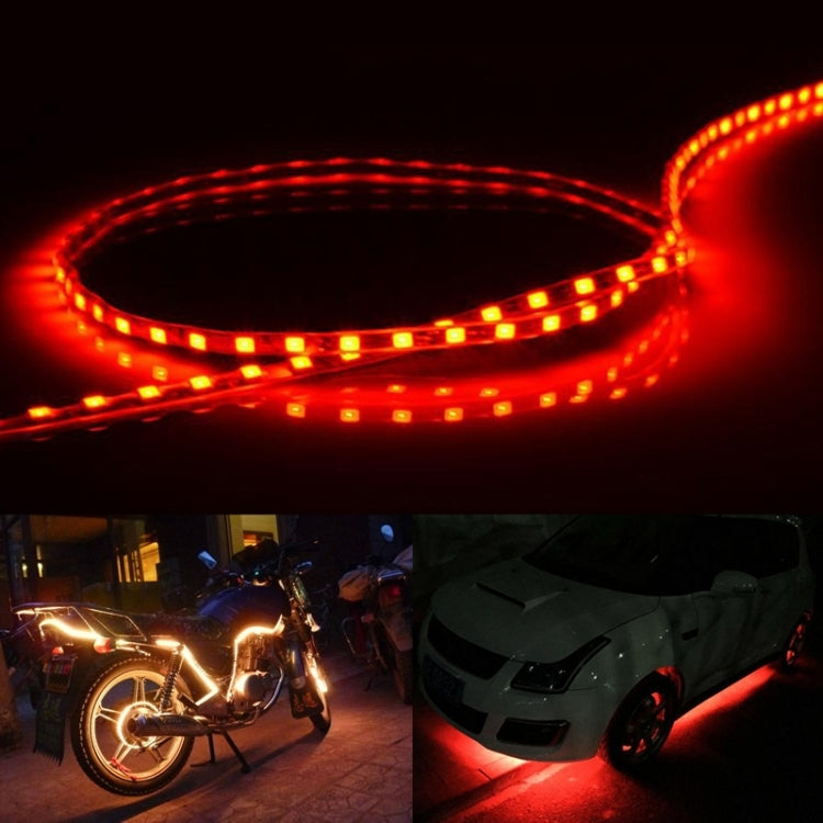5 PCS Flow Style 45 LED 3528 SMD Waterproof Flexible Car Strip Light for Car Decoration, DC 12V, Length: 45cm, 45cm Dark Blue, 45cm Green, 45cm Ice Blue, 45cm Pink, 45cm Red, 45cm White, 45cm Yellow