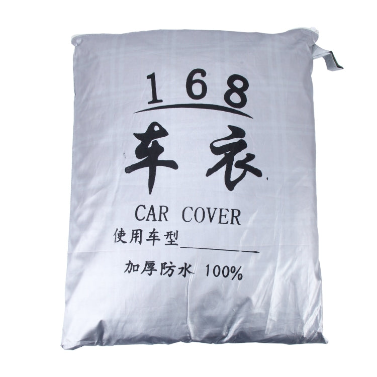 PEVA Anti-Dust Waterproof Sunproof Sedan Car Cover with Warning Strips, Fits Cars up to 5.1m(199 inch) in Length, 199inch (XXL)
