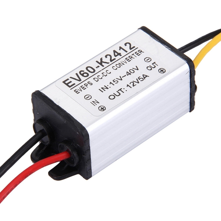EV60-K2412 15-40V To 12V 5A 60W Car Audio Power Adapter DC-DC Converter Step Down Module, Car Audio Power Adapter