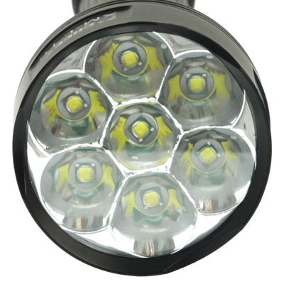 5 Mode, 7x Cree XM-L T6, Luminous Flux: 8000lm, Length: 24.5 / 30.5cm