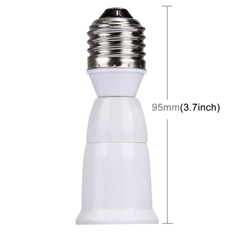 E27 to E27 Light Lamp Bulbs Extension Adapter Converter, Length: 95mm