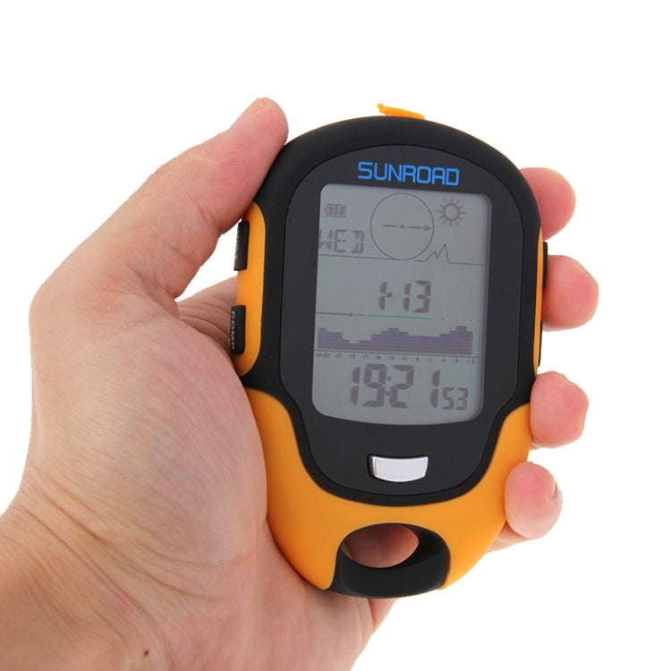 SUNROAD Multifunction LCD Digital Altimeter with Compass & Barometer & Thermometer & Hygrometer & Weather Forecast & LED Torch and Clock, Multifunction