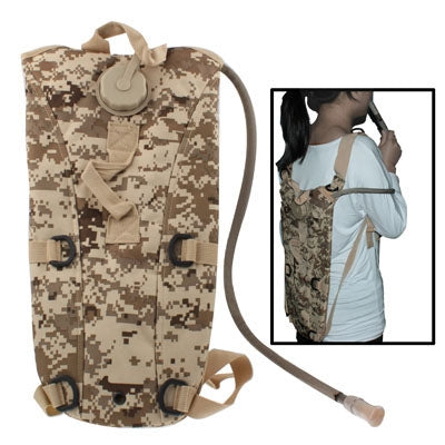 2.5L Duffle Nylon Waterbag Backpack with Tube / Waterbag, 2.5L, 2.5L (Black)