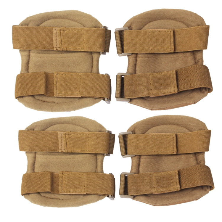 Knee and Elbow Pads Set, Pads Set(Yellowish Brown)