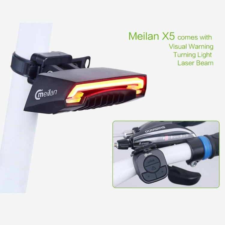 Meilan X5 Wireless Remote Control Laser Tail Lamp for Bicycle, Waterproof Level: IPX4, Wireless Remote Control Laser Tail Lamp