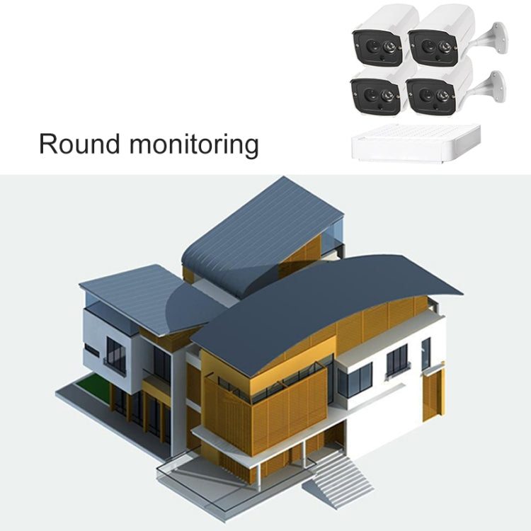 N4B7-Mini/L 4 Ch 720P 1.0 Mega Pixel IP Camera NVR Kit, Support Night Vision / Motion Detection, IR Distance: 20m