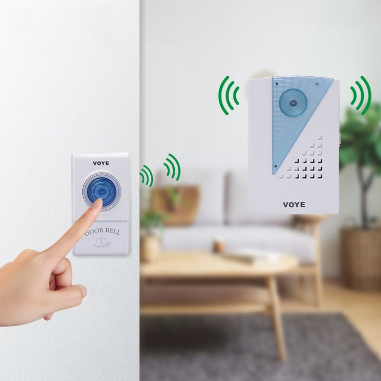 VOYE V001AB Wireless Doorbell with 2 Remote Control(White)