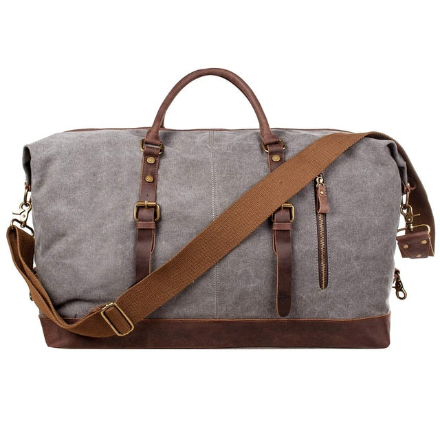 S-ZONE Oversize Canvas Duffel Weekender Bag Mens Travel Tote Handbag