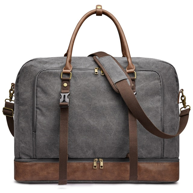 S-ZONE Travel Duffel Bag Duffle Bag for Men Women Weekender Bag Gym Canvas Weekend Overnight Carryon W/ Laptop Compartment