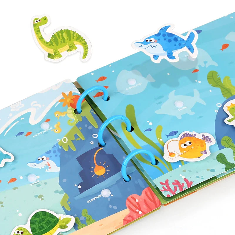 Montessori Baby Busy book My First Quiet Book Paste Early Learning Education Toy Children Toy Matching Game for Babies