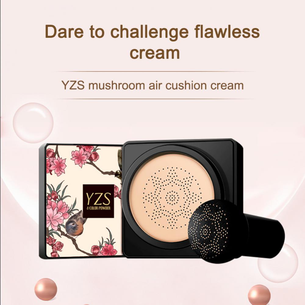 BB Air Cushion Foundation Mushroom Head CC Cream Concealer Whitening Makeup Cosmetic Waterproof Brighten Face Base Tone Makeup