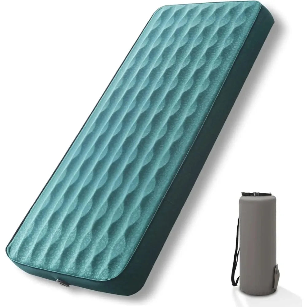 Outdoor Camping Single Inflatable Mattress, Ultra-Wide Sleeping Mat, Ultra-Light Folding Bed Sleeping Mat, Car Travel Mat
