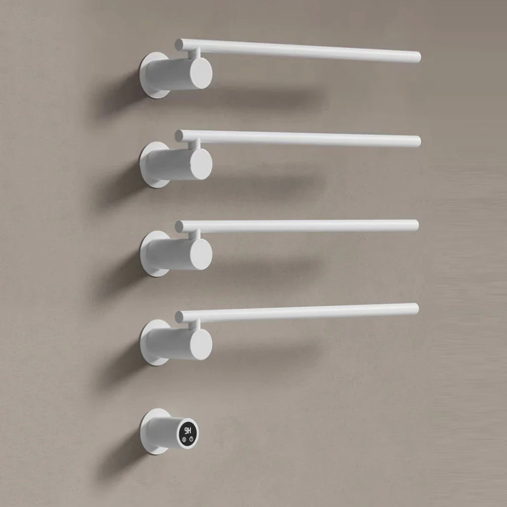 Smart Heated Towel Rack,Bathroom Towel Warmer with Timer, Adjustable Temperature, Rotating Bars,Towel Dryer,Bathroom Towel Rail