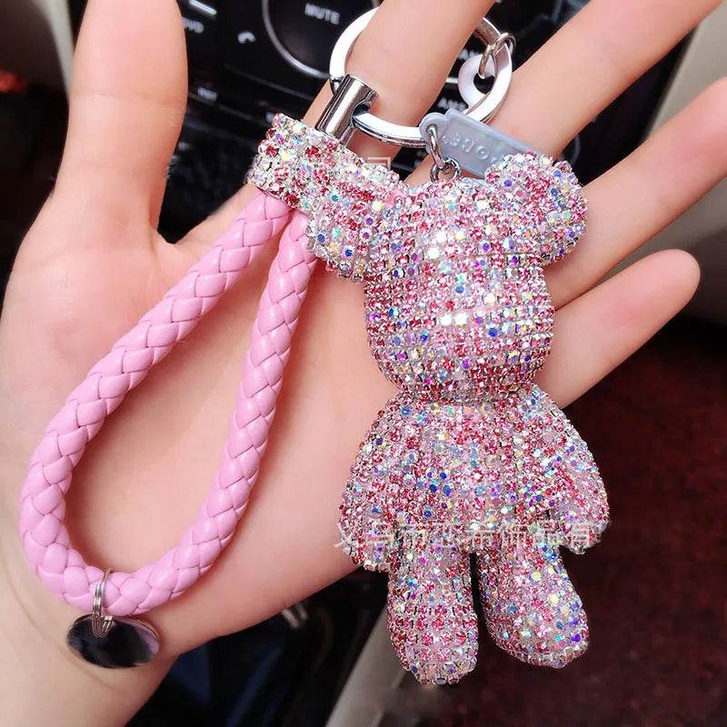 Handmade Rhinestone Gloomy Bear Keychain