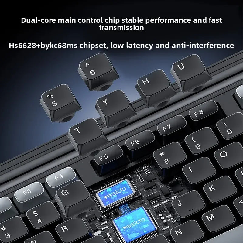 Wireless keyboard and mouse set, mechanical touch keyboard and mouse universal set, desktop computer laptop e-sports specific