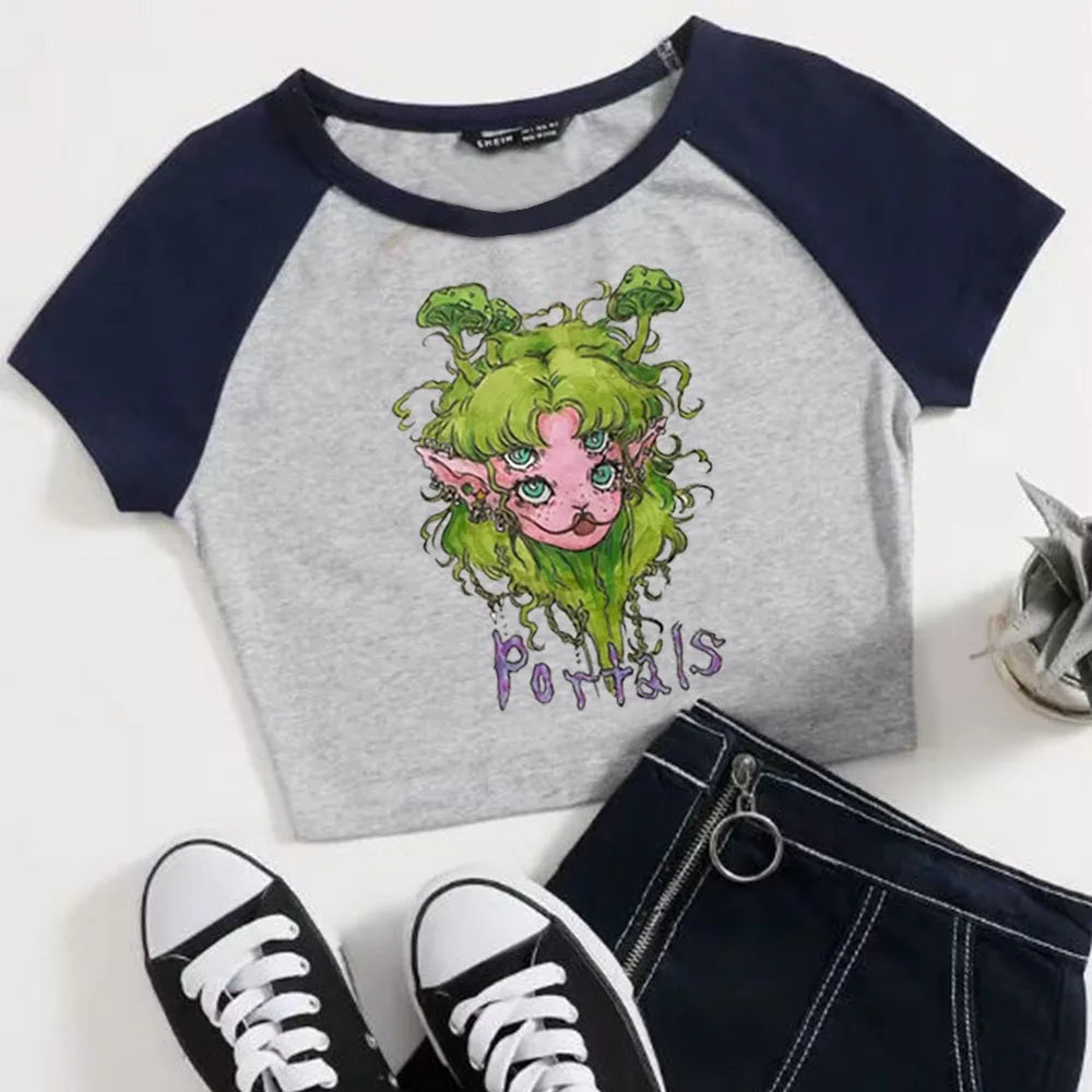 Melanie Martinez Fans Gift Woman's Crop T-Shirt Popular Music Girls Fashion O-Neck Short Sleeves Shirts