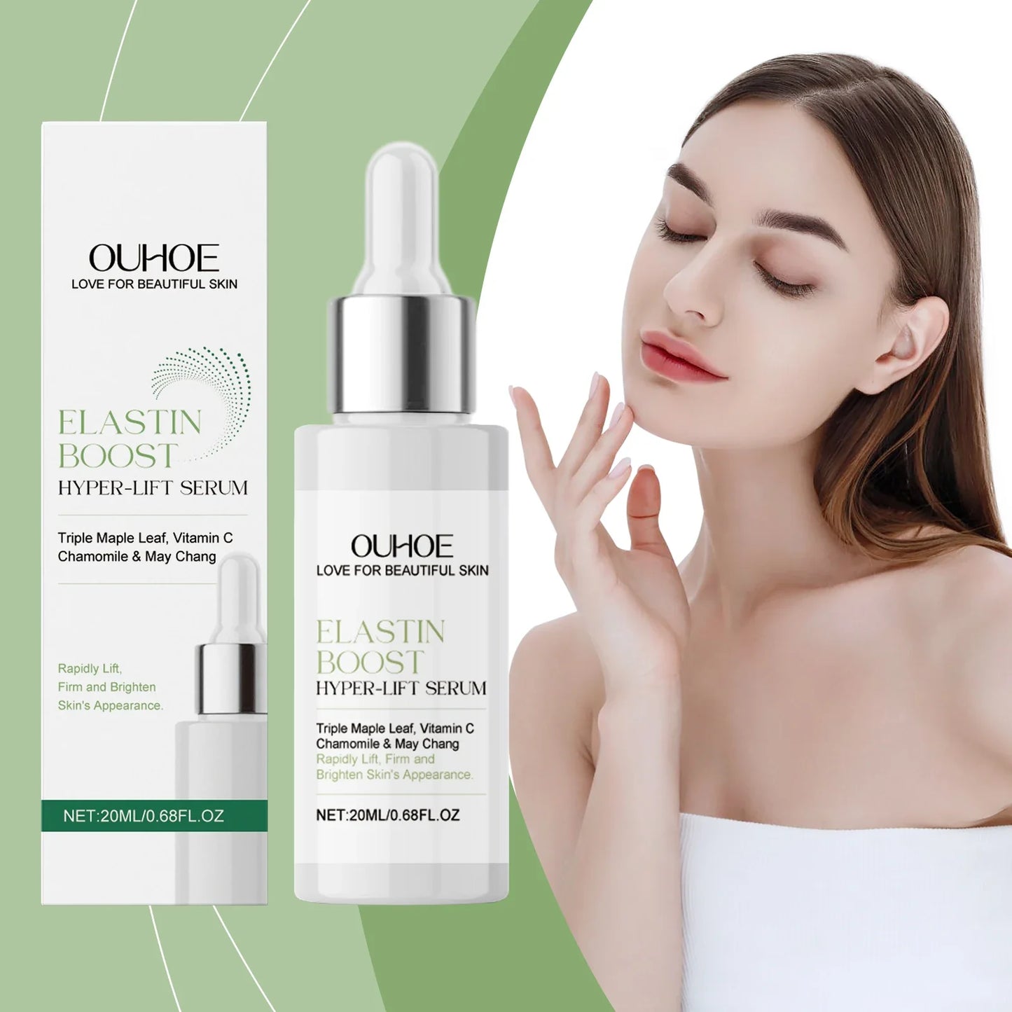 OUHOE Elastin Boost Hyper - Lift Serum: Firm, Moisturize, Soothe, All Skin Types, Anti - aging, Quick Absorption