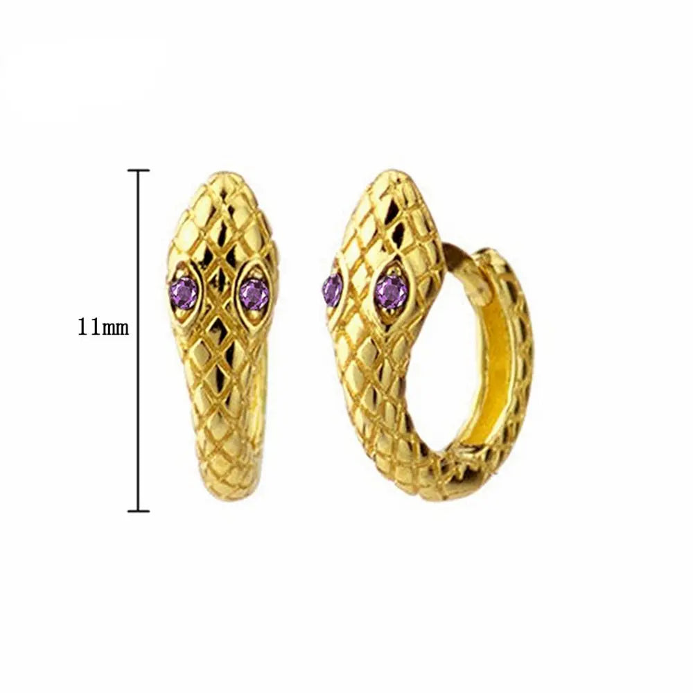 925 Sterling Silver Needle Pave Crystal Snake Type Stud Earrings for Women Simple Cute Animal Earrings Fashion Delicate Jewelry