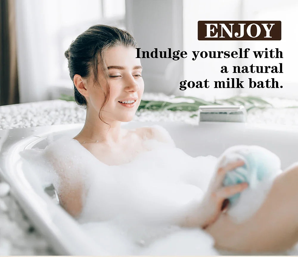 KYLIEFIT Goat Milk Soap Bar, 100% All Natural, Lightening, Cleaning, Moisturizing, With Honey, Shea Butter, Milk, 200g/ 7 oz