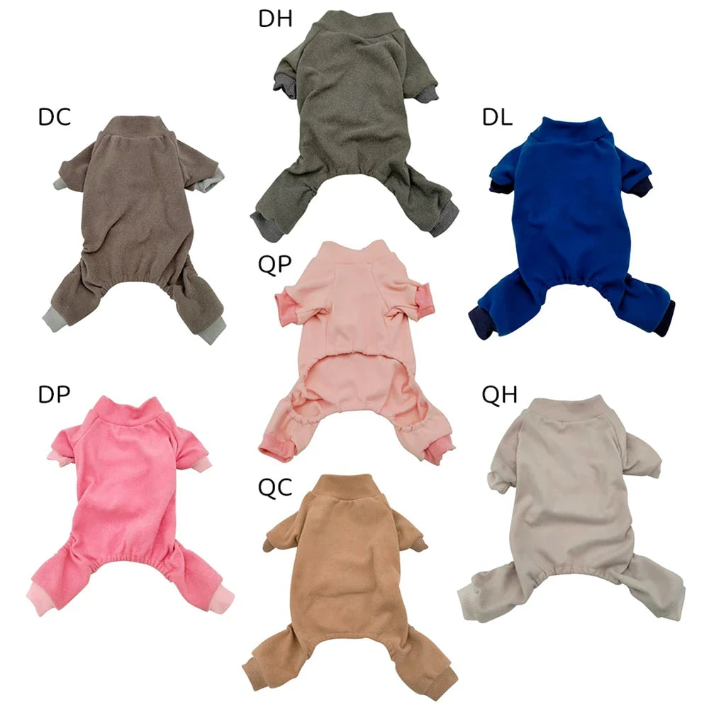 Soft Warm Dog Pajamas Long Sleeves Full Body Covered Pet Pajamas for Small Medium Large Dogs Clothes Pet Jumpsuits Dog Onesies