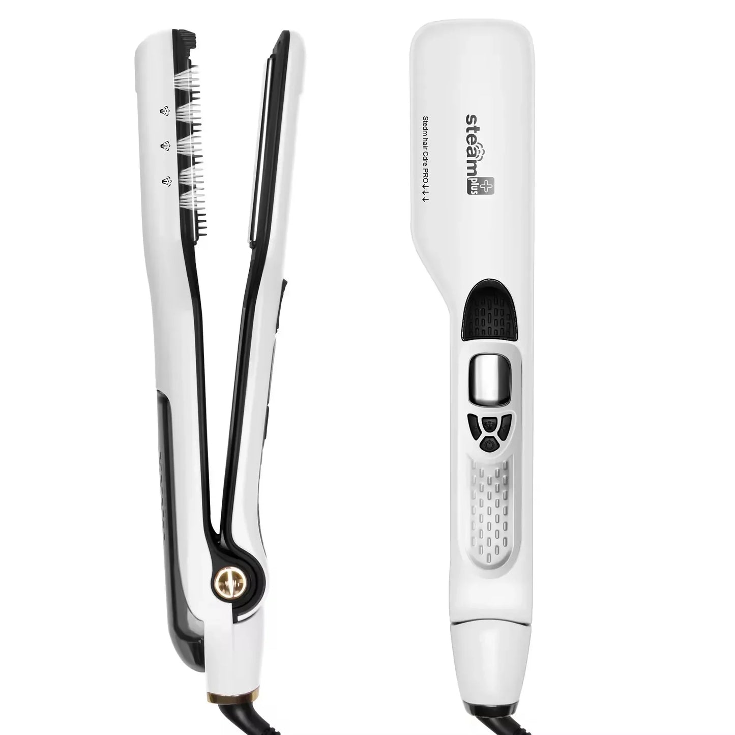 Best Seller Wide Plate Steam Hair Straightener Temperature Controlled Perm Negative Ions Do Not Hurt Hair Ceramic Plate Straight