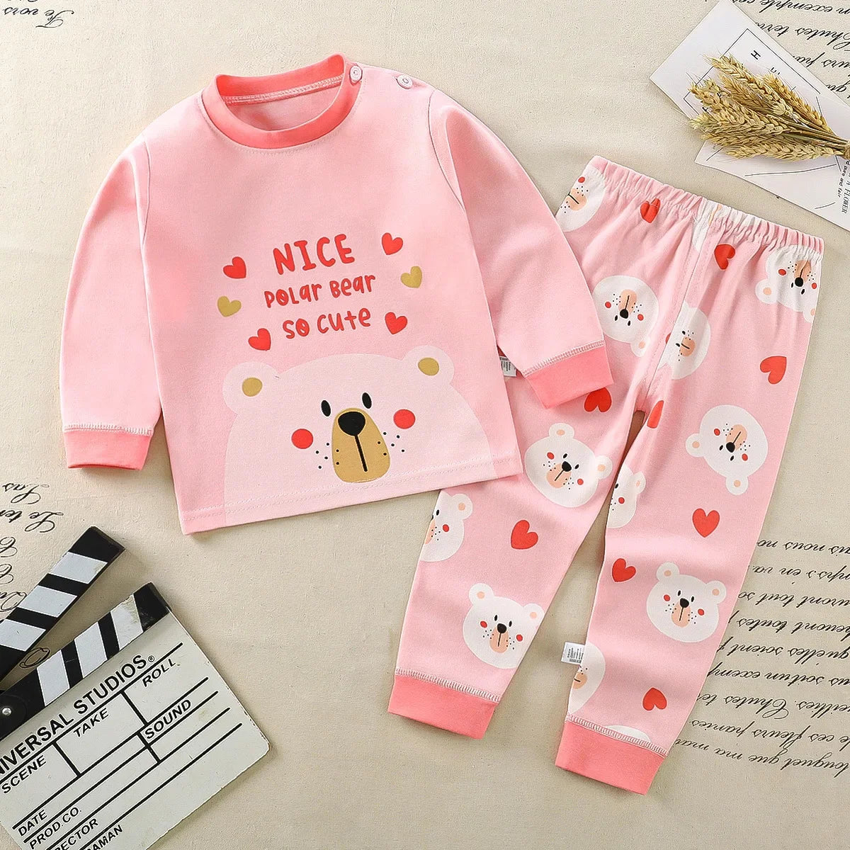 Kids Clothes Children Sets Children's Clothing Boys Girls CottonAutumn winter Clothing Pants Sleepwear Christmas Gift