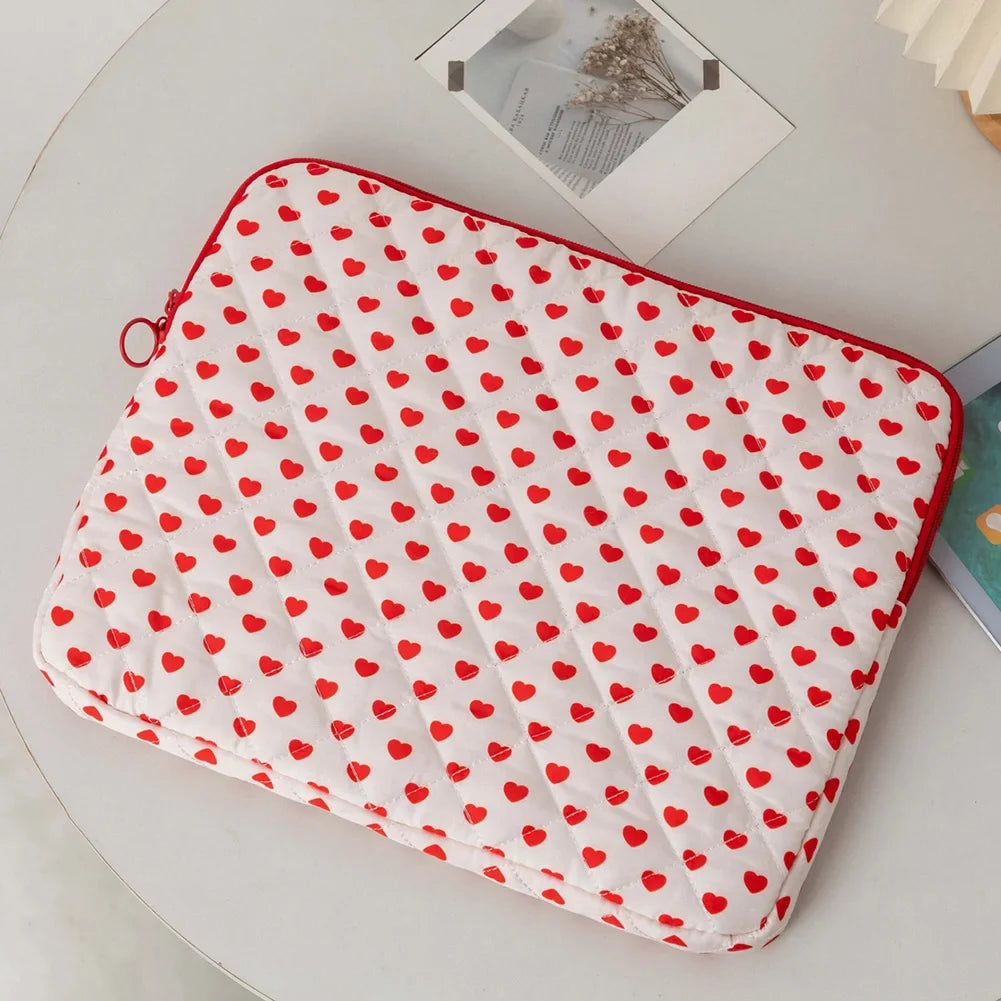 11/13/15 Inch Laptop Sleeve Quilted Laptop Bag Coquette Floral Laptop Carrying Case Office Accessories