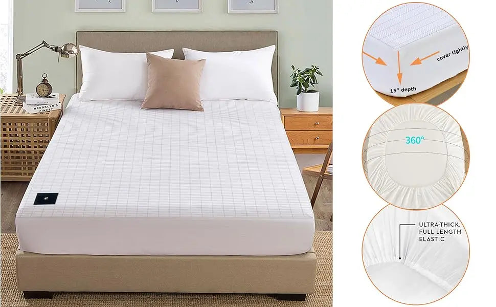 Fitted sheet Organic cotton with Conductive fiber Grounding bed sheet for Nature Wellness