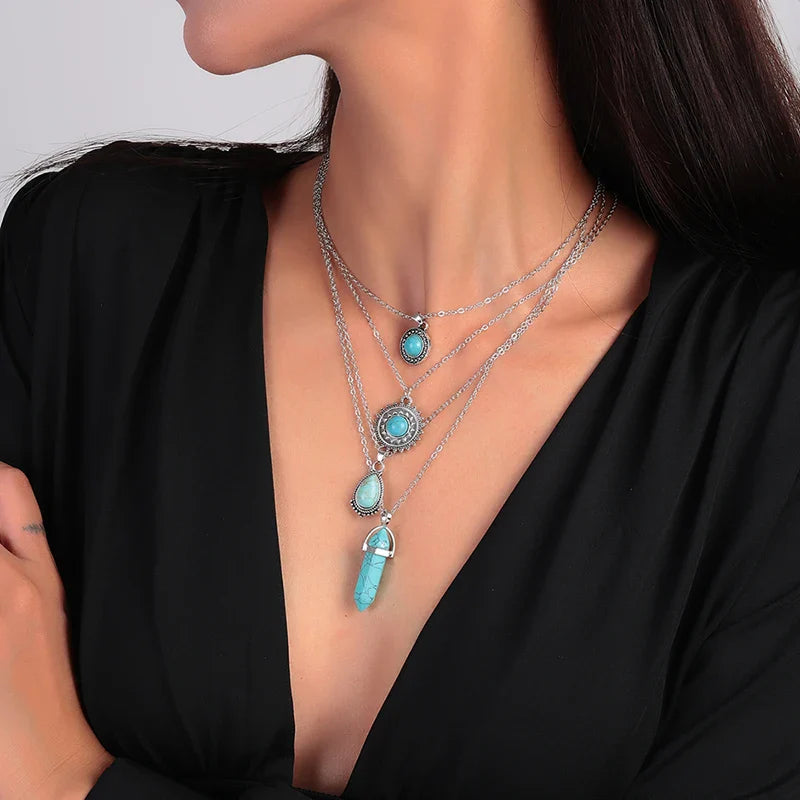 New Fashion Shell Starfish Choker Necklaces Multilayer Pearl Statement Necklaces For Women Beach