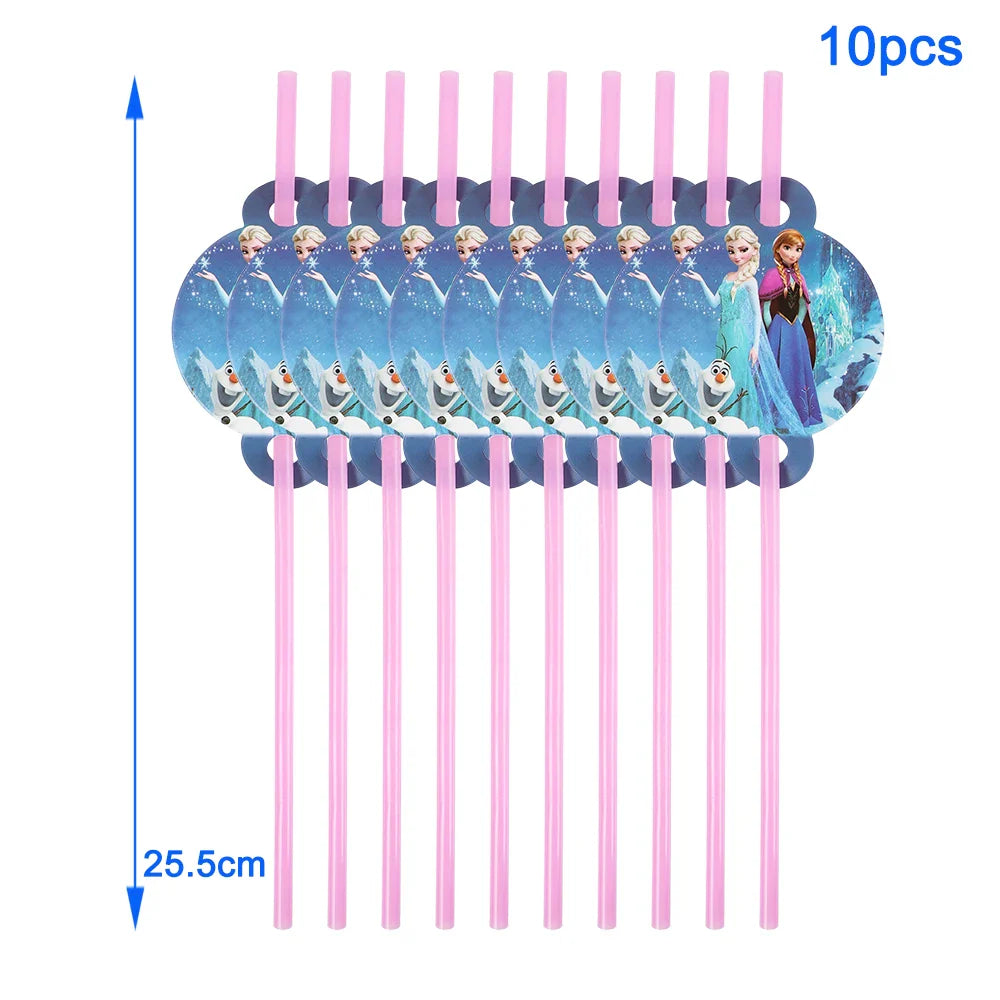Frozen Anna Elsa Princess Birthday Party Decorations Balloon Disposable Tableware Party Supplies