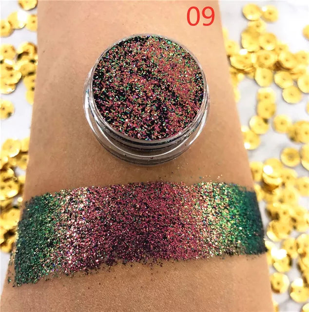 NEW Chameleon Pigment Chameleon Eyeshadow Multi Chrome Eyeshadow Prismatic Powder SKY BORN Shiny Glitter Eye shadow Palette