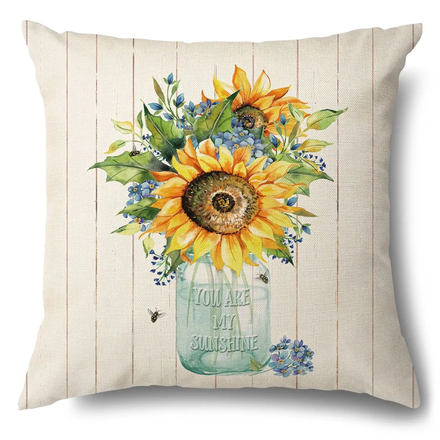 Sunflower Pillow Cover Fall Thanksgiving Decorative Cushion Cover Autumn Farmhouse Home Sofa Decor Pilow Case Flowers Pillowcase