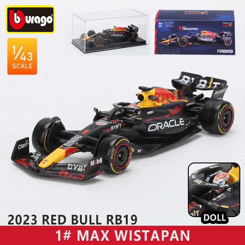Bburago 1:43 Red Bull F1 Rb19 Las Vegas Miami 1 Verstappen 11 Perez Alloy Scaled Die-Cast Car Model Toys Collection Kid Gift