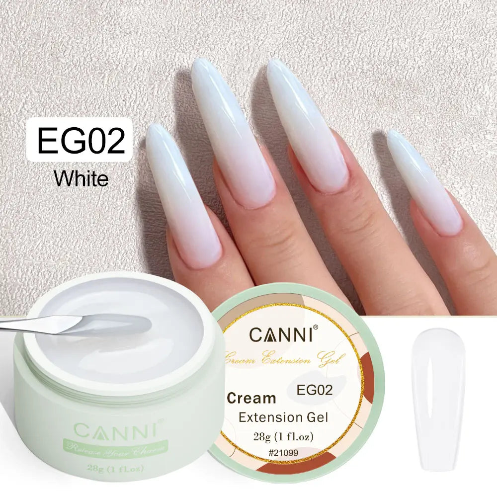 CANNI NEW 28g Cream Extension Gel White Clear French Nail Art DIY For Quick Prolong Nails Finger Form Manicure Tips Tools