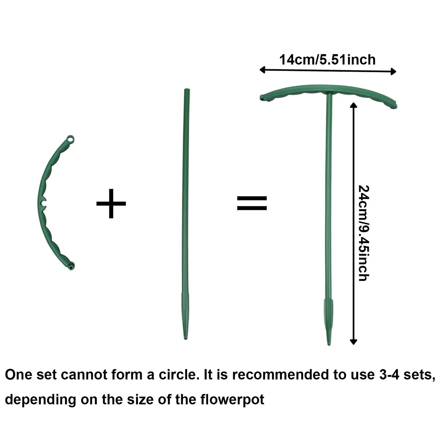 4/8PCS Plastic Plant Support Stakes, Garden Plant Stem Support Rods, Flower Vine Holder for Greenhouse, Potted Plants, Gardening
