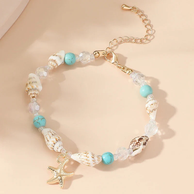 EtherealBe Bohemian Beach Bracelet with Shell Charms