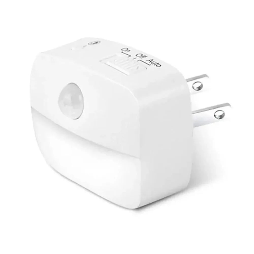 Motion Sensor Induction Light EU US Plug Wireless Mini LED Night Light Battery Operated Energy Saving Bedside Night Lamp Stairs