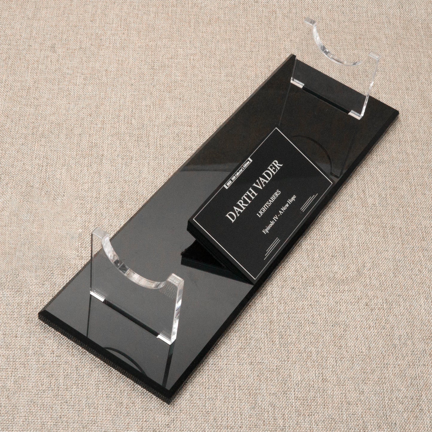 LUKE Anakin Darth Vader Obiwan Lightsaber collection display stand saber nameplate acrylic material