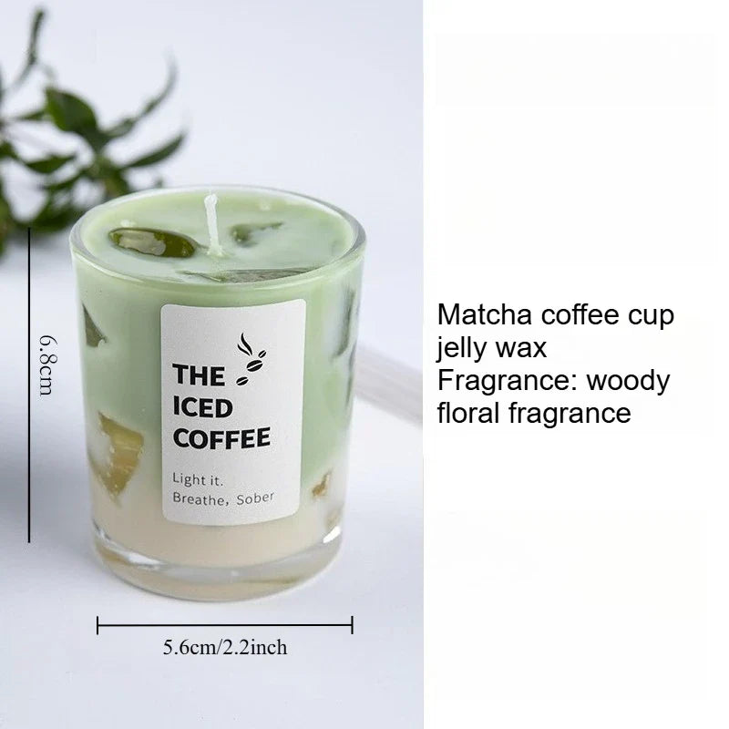 Jelly Wax Coffee Cup Aromatherapy Smoke Free Candles, Romantic Atmosphere Fragrance.