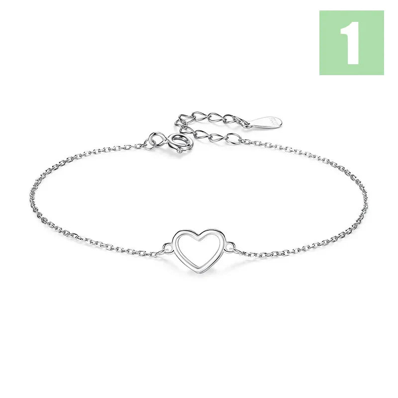 Trusta 100% 925 Sterling Silver Fashion Women's Jewelry Hollow Heart Bracelet 15.5cm For Gift Girl Lady Drop Shipping DS568