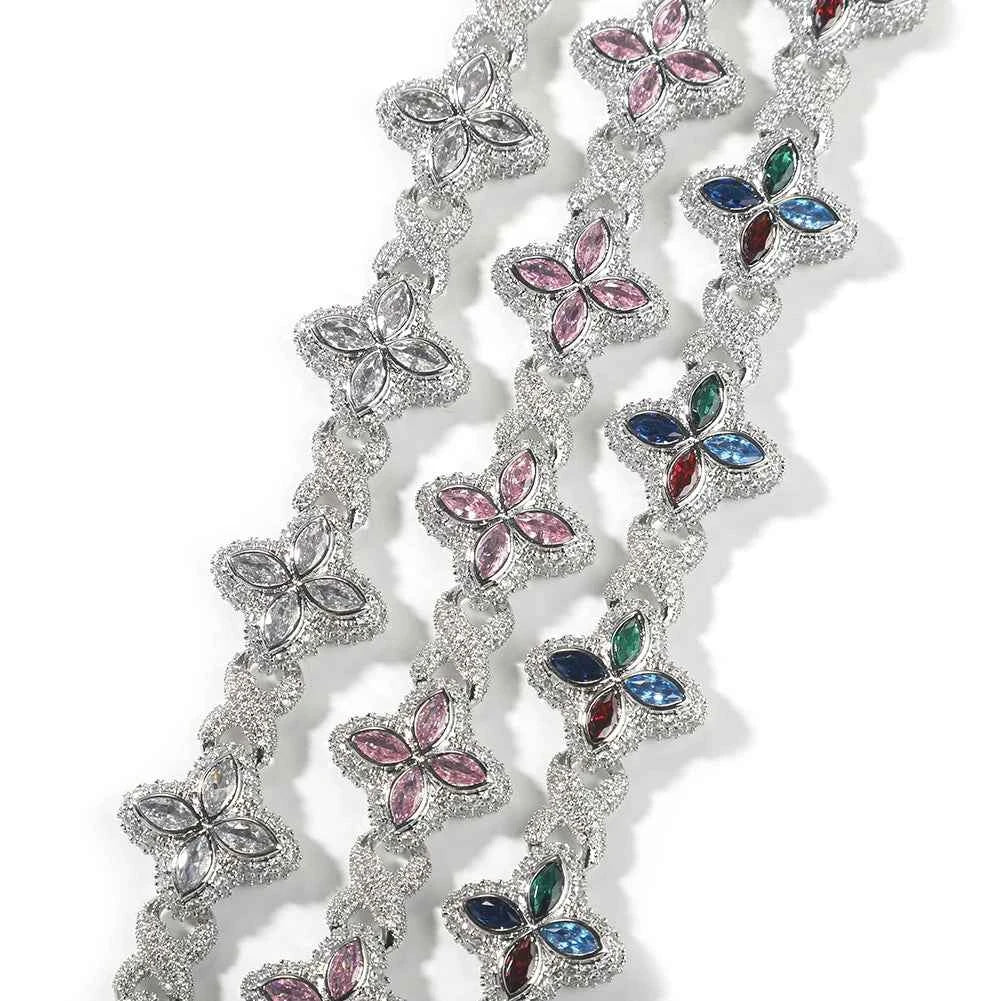 Iced Out Floral Bracelet