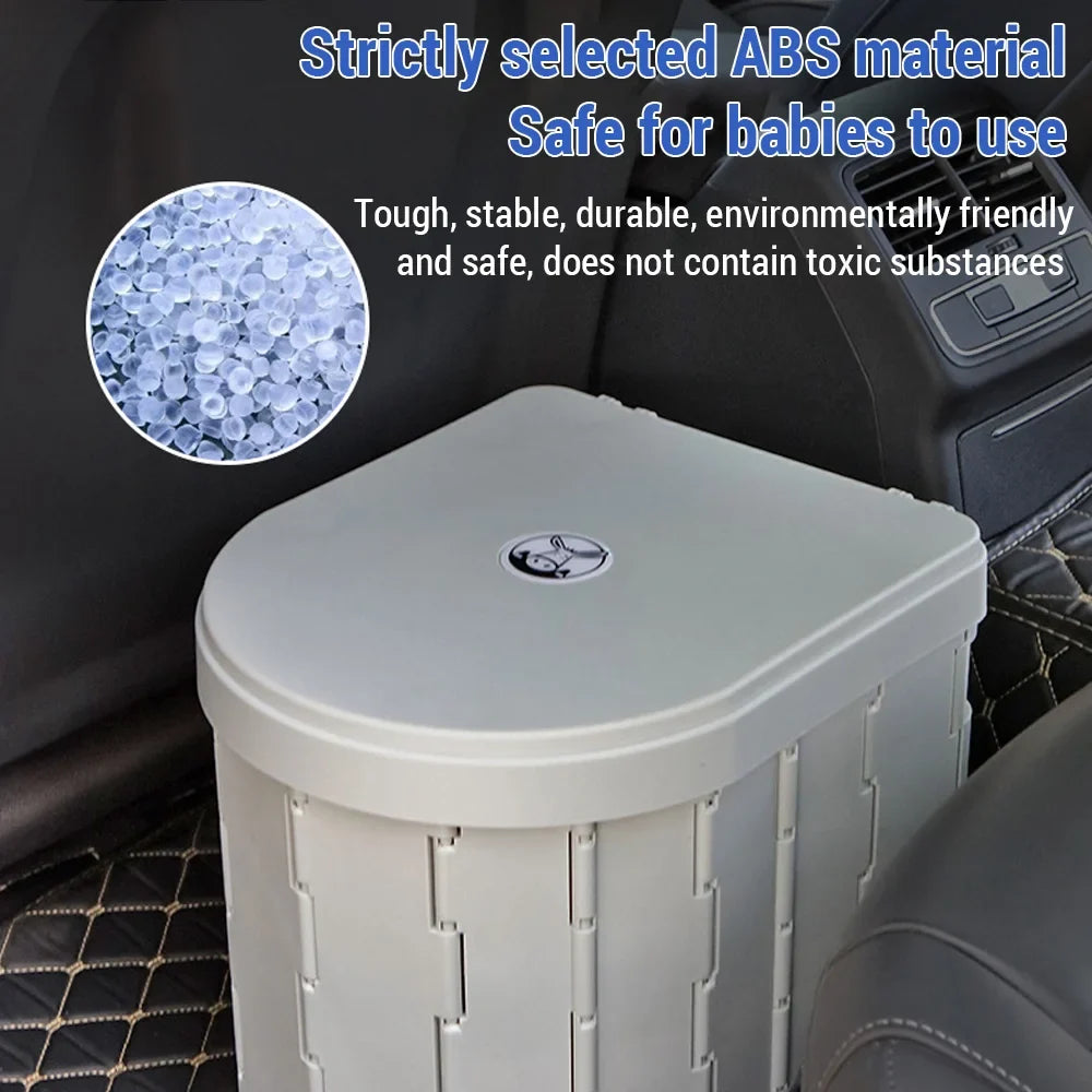 Outdoor Toilet for Camping Convenient Car-mounted Folding Toilet for Travel Adult Children and Elderly Potty Odor-proof Non-slip